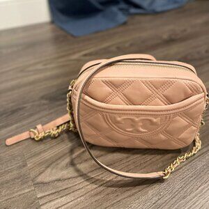 [Used]  Tory Burch Fleming Soft Camera Bag in Pinkmoon